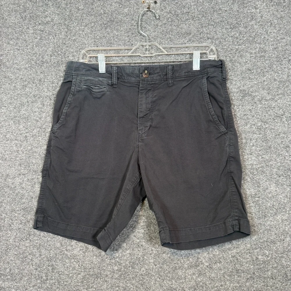 American Eagle Shorts Mens 31 Black Next Level Flex Chinos Stretch Casual Y2K